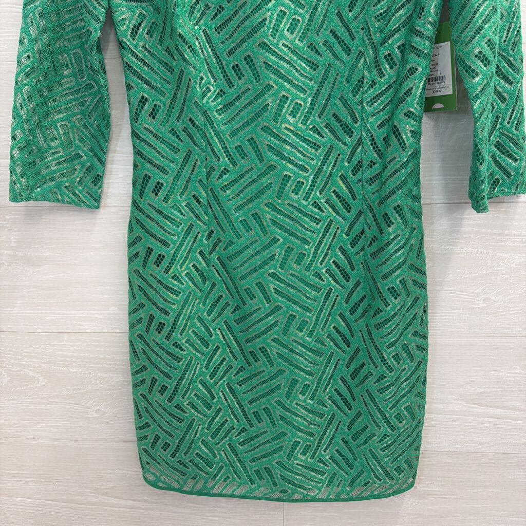 Lilly Pulitzer Green Lace Long Sleeve Camellia Dress 0