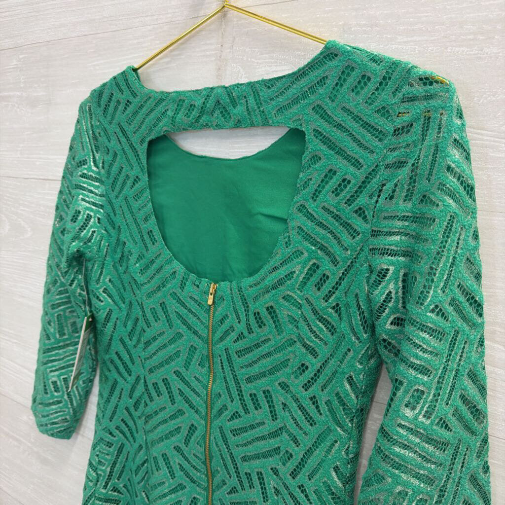 Lilly Pulitzer Green Lace Long Sleeve Camellia Dress 0