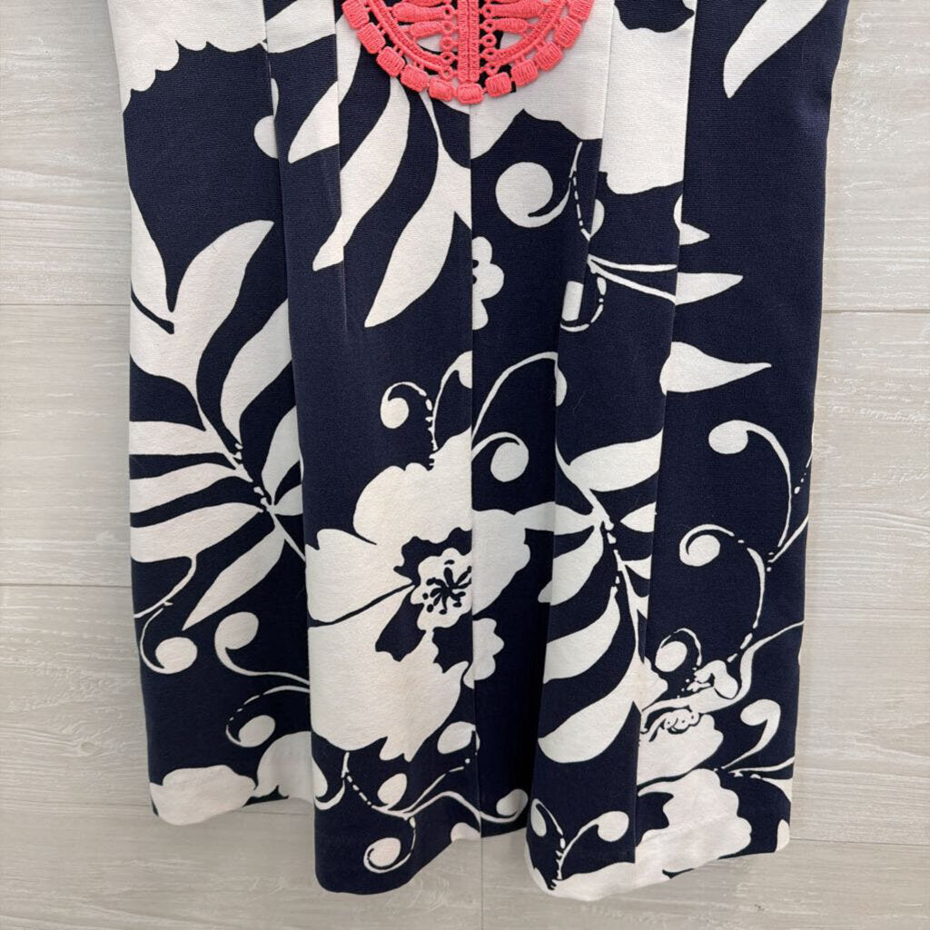 Lilly Pulitzer Navy/ White/ P9ink Briella Dress Extra Small