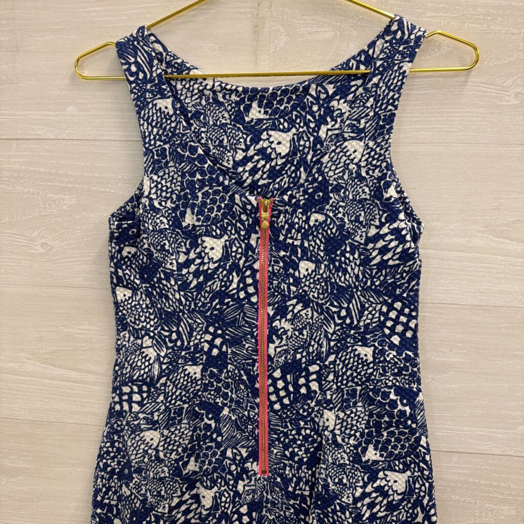 Lilly Pulitzer X Target Navy/ White Print Shift Dress 2