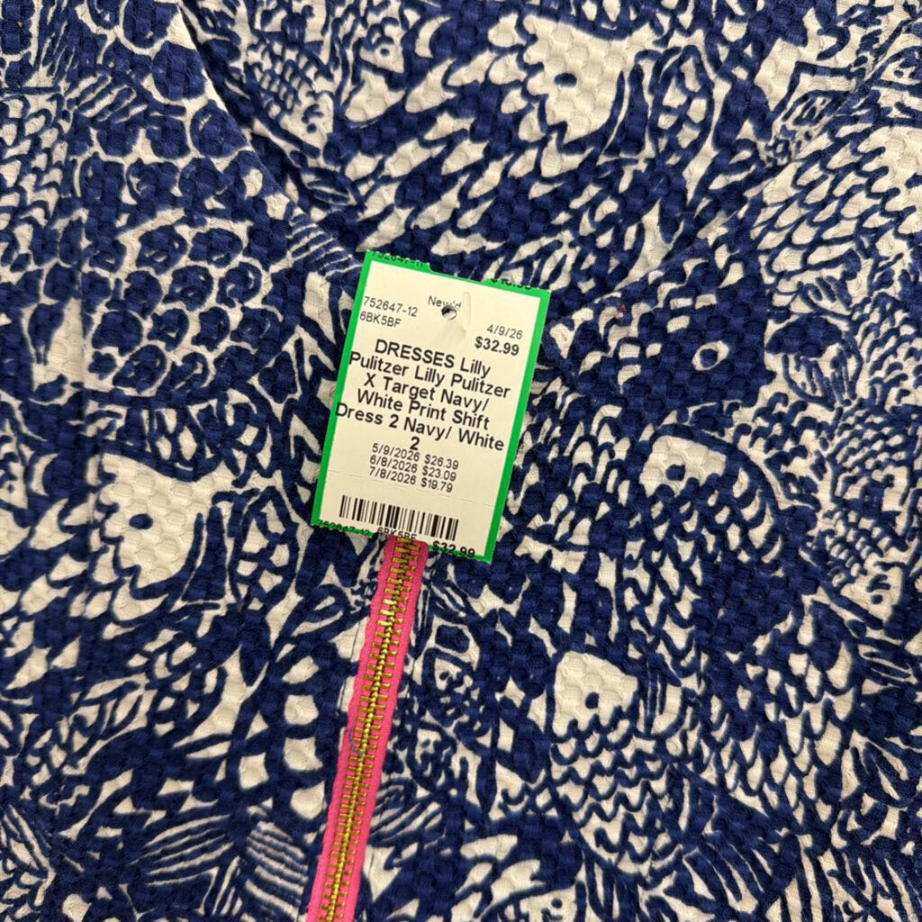 Lilly Pulitzer X Target Navy/ White Print Shift Dress 2