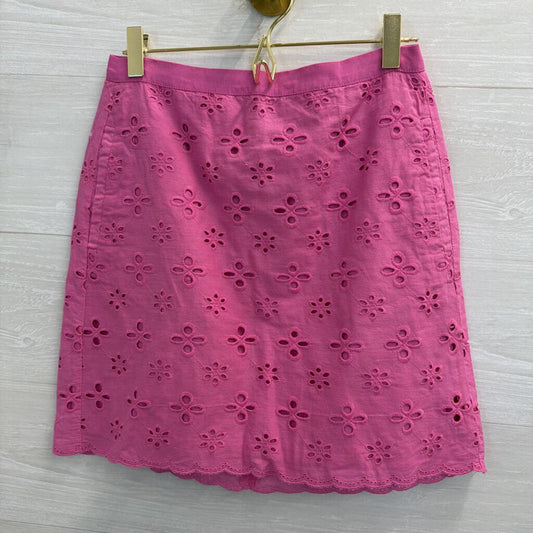 Loft Pink Eyelet Skirt 0