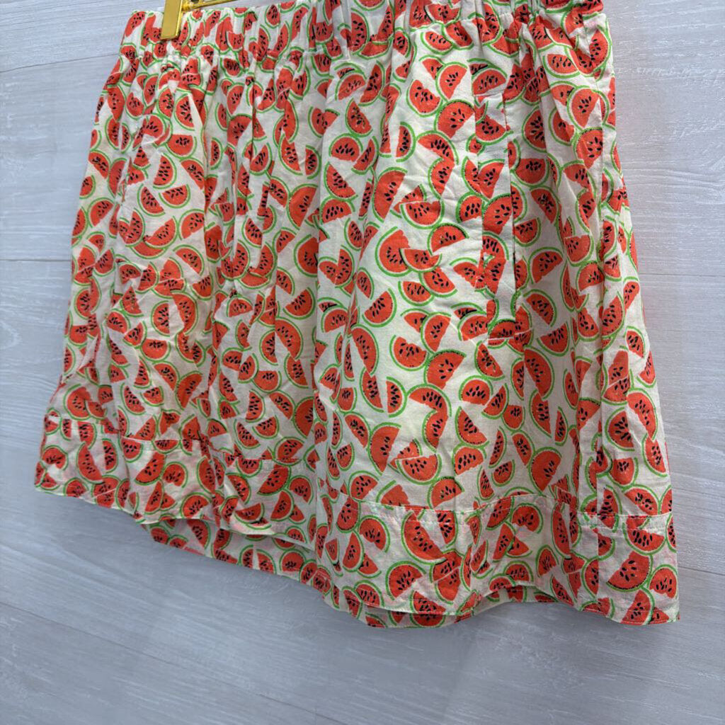 J Crew Beige/ Pink Watermelon Print Skirt Small