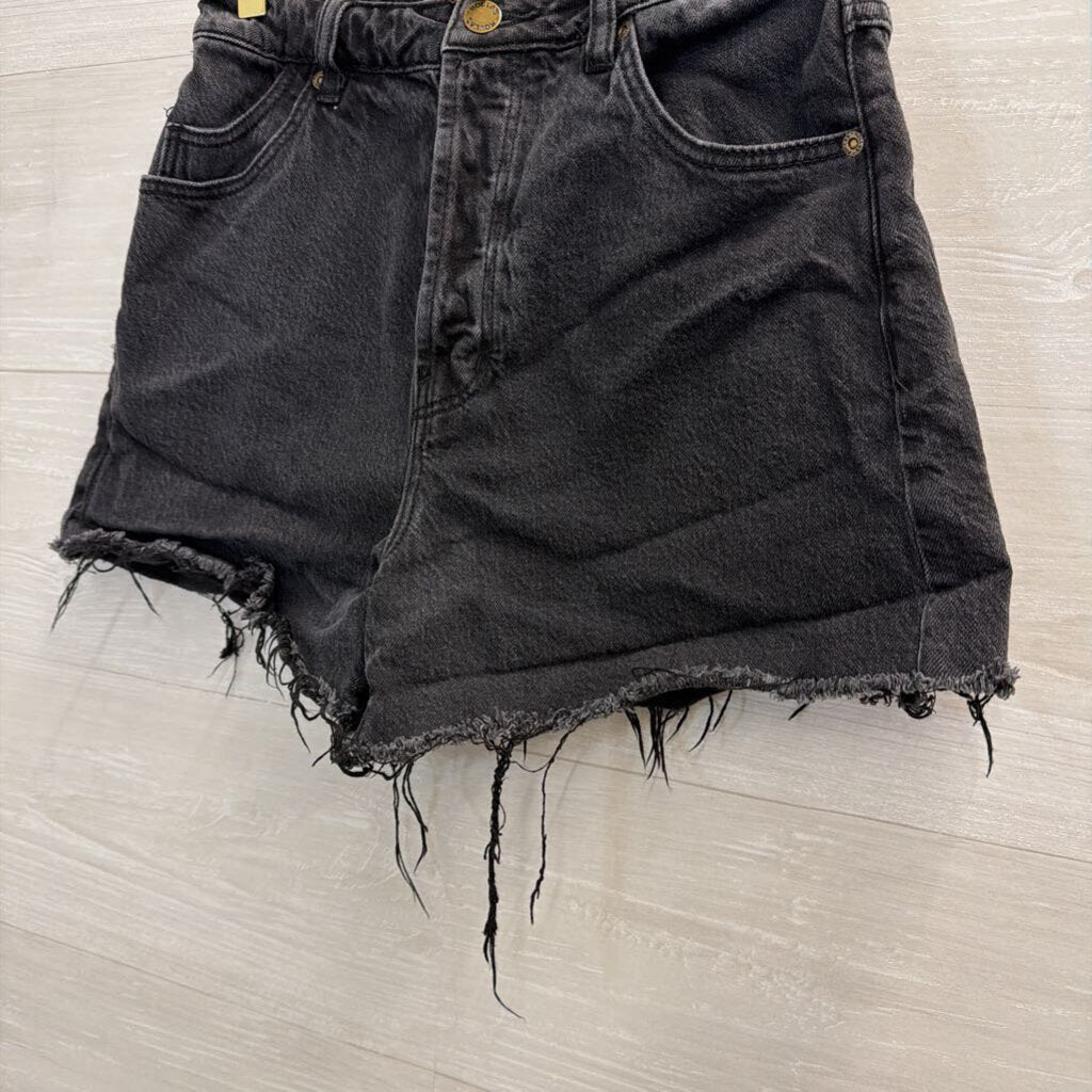 Rolla's Black Raw Hem Denim Shorts 27