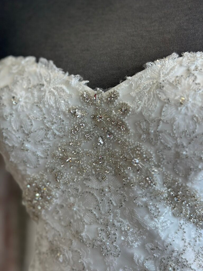 Christina Wu Ivory Beaded Strapless Bridal Gown 10