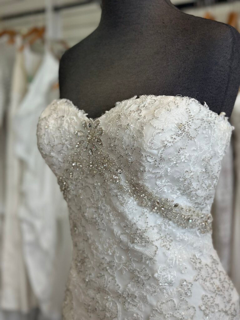 Christina Wu Ivory Beaded Strapless Bridal Gown 10