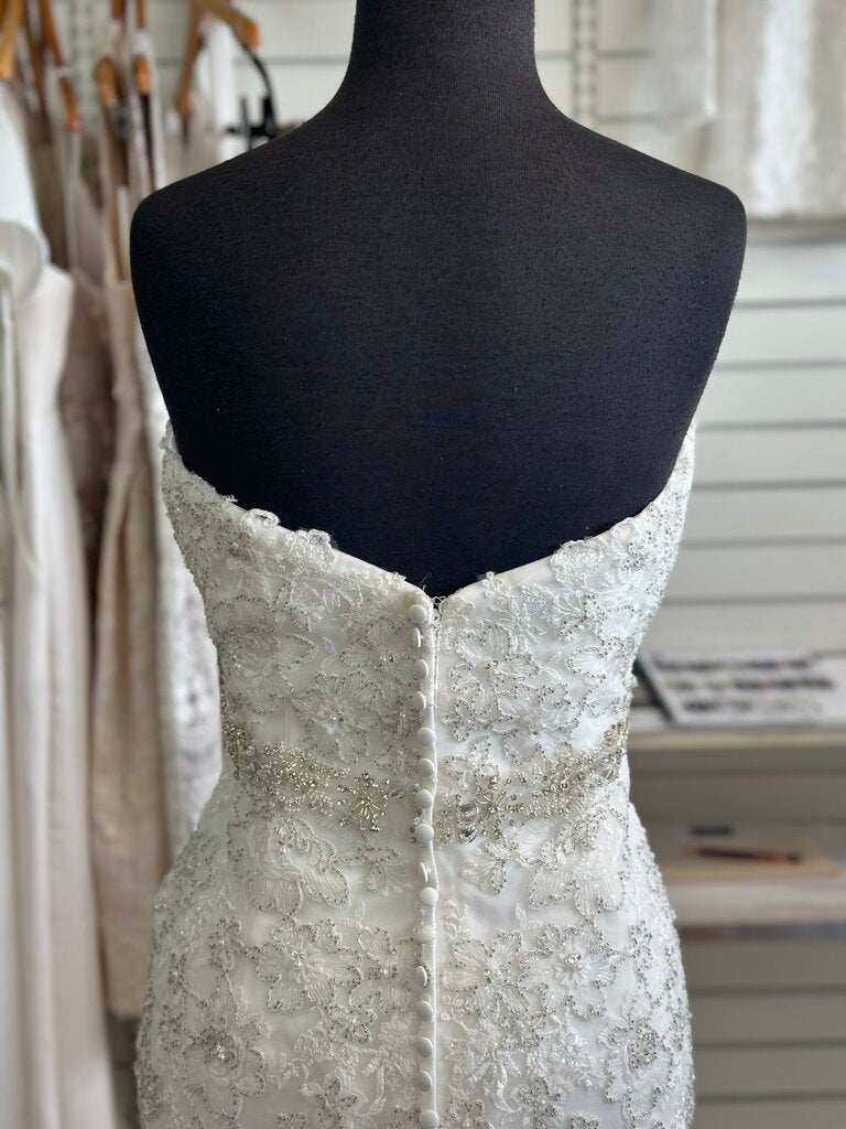 Christina Wu Ivory Beaded Strapless Bridal Gown 10