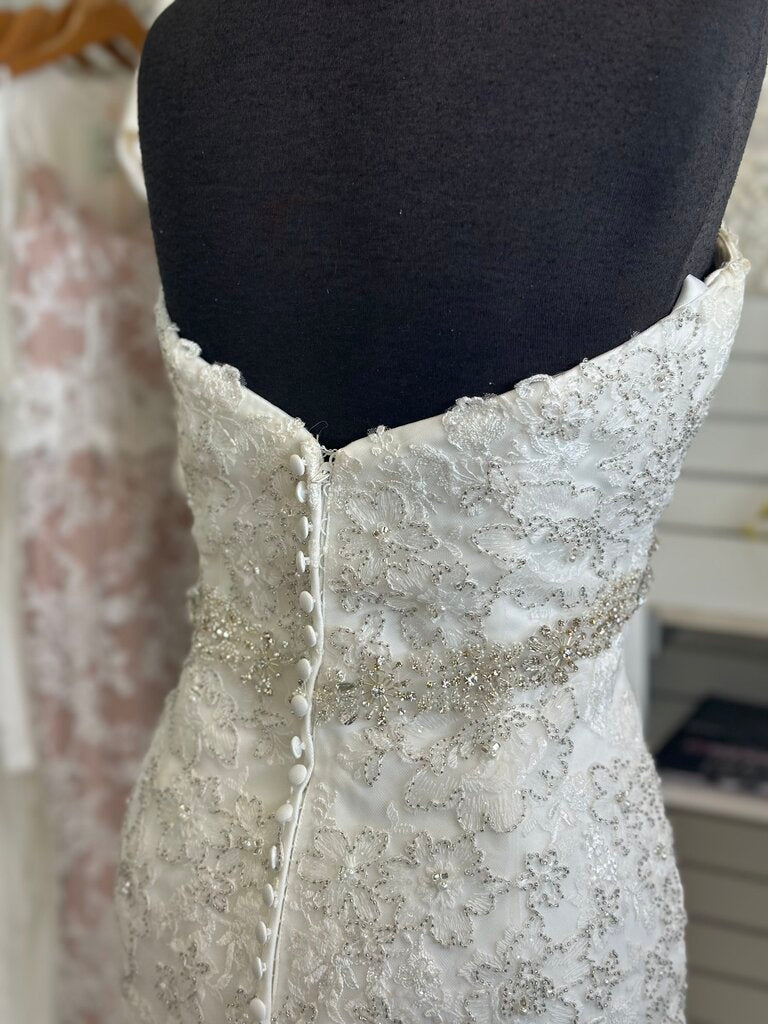 Christina Wu Ivory Beaded Strapless Bridal Gown 10