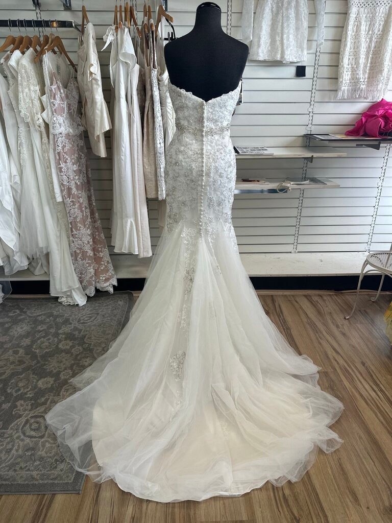 Christina Wu Ivory Beaded Strapless Bridal Gown 10