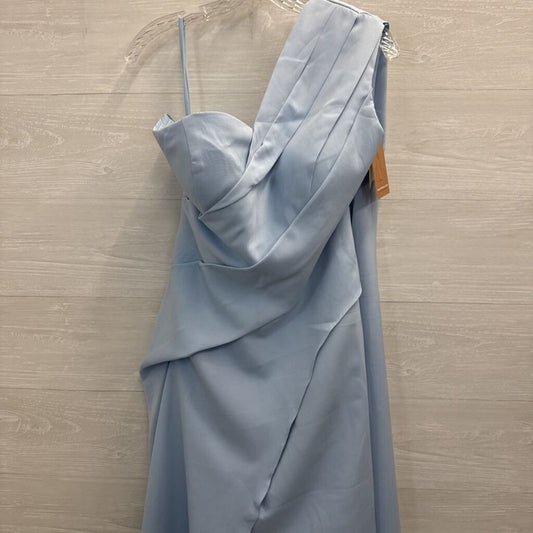 Missacc Blue Layered One Shoulder Long Formal Dress Large