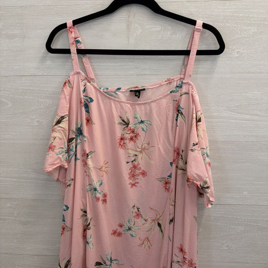 Torrid Pink/ Multi Floral Print Off Shoulder Top 3