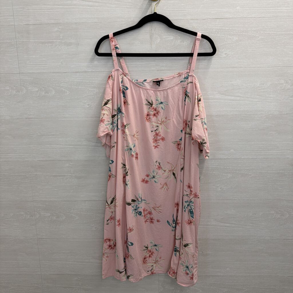 Torrid Pink/ Multi Floral Print Off Shoulder Top 3