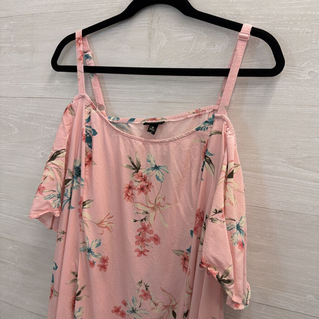 Torrid Pink/ Multi Floral Print Off Shoulder Top 3