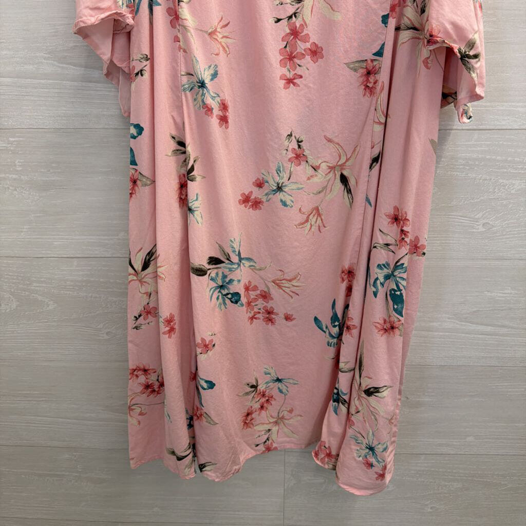 Torrid Pink/ Multi Floral Print Off Shoulder Top 3