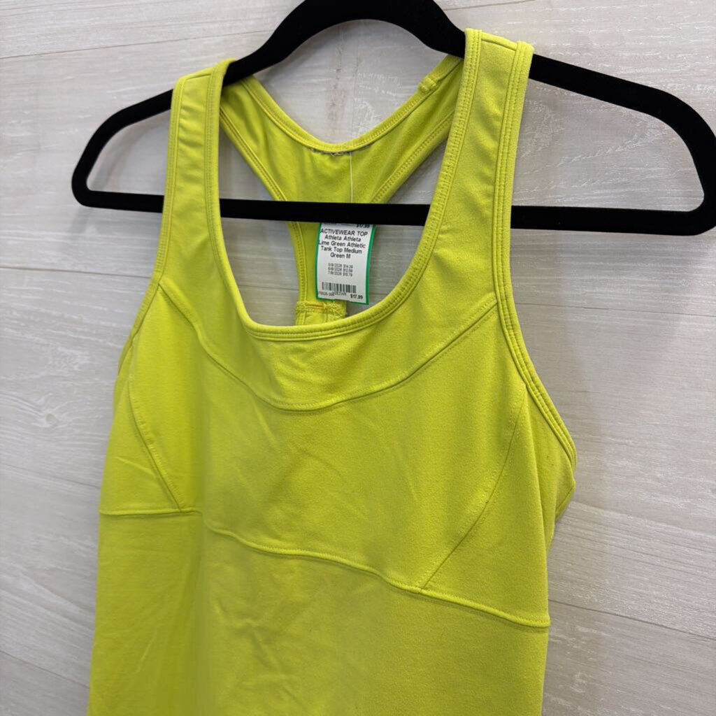 Athleta Lime Green Athletic Tank Top Medium