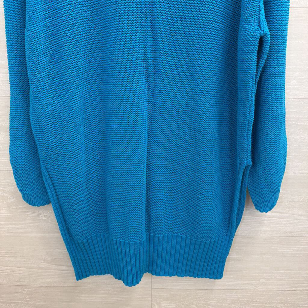 We The Free Bright Blue Knit Henley Sweater Large