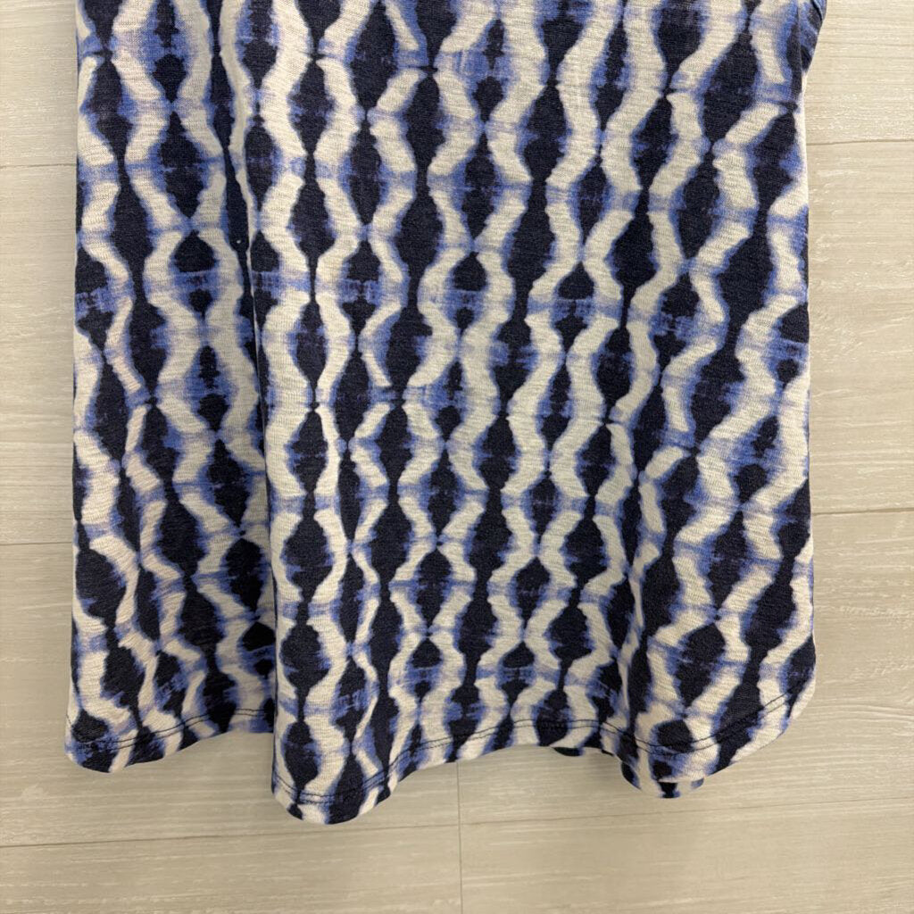 Athleta Blue/ White Print Tank Top Extra Small
