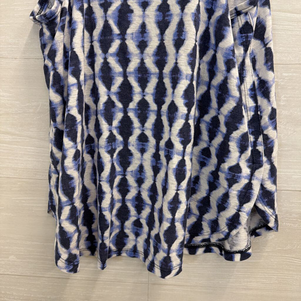 Athleta Blue/ White Print Tank Top Extra Small