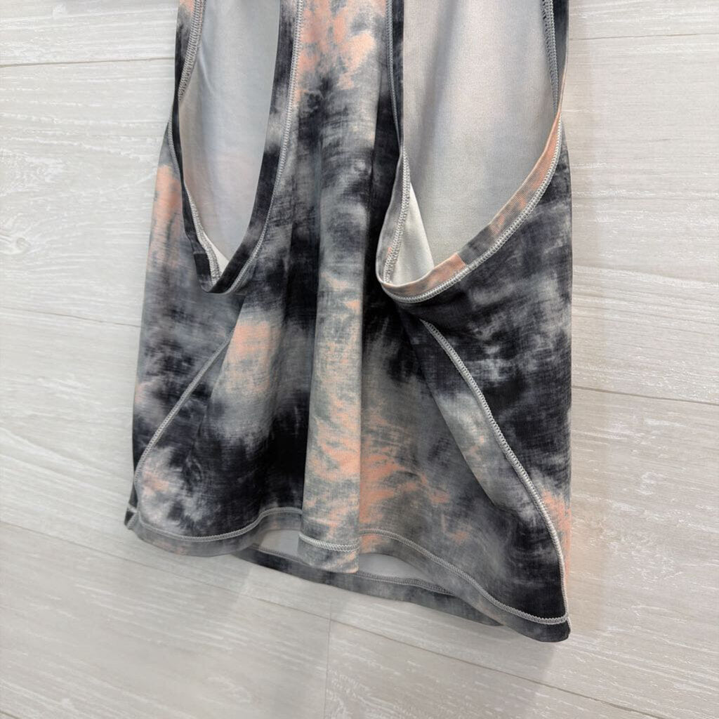 Athleta Black/ Pink Tie Dye Cropped Tank Top Small