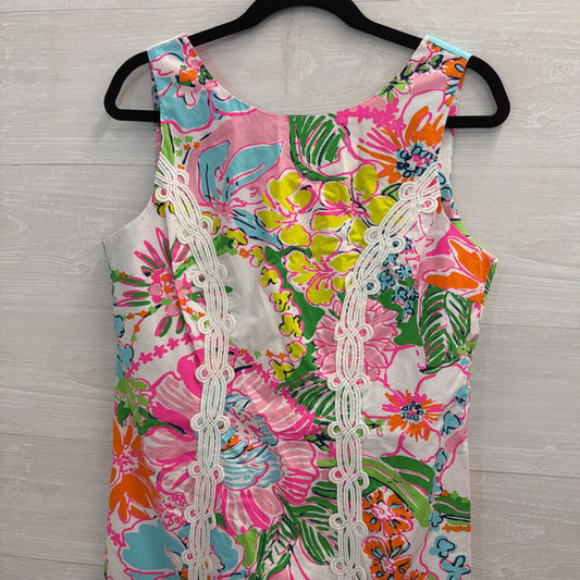 Lilly Pulitzer X Target White/ Multi Print Sleeveless Shift Dress 12