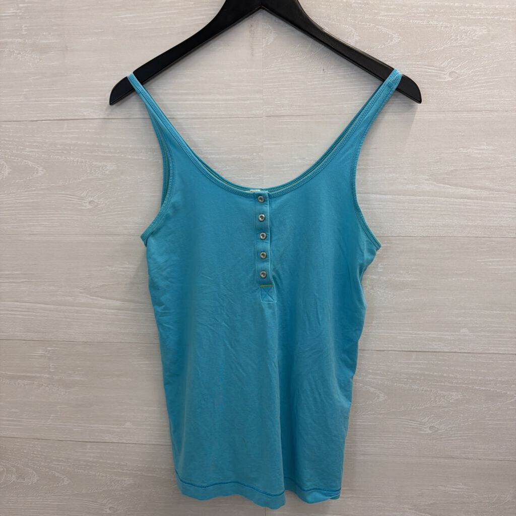 Lululemon Blue Henley Tank Top Medium