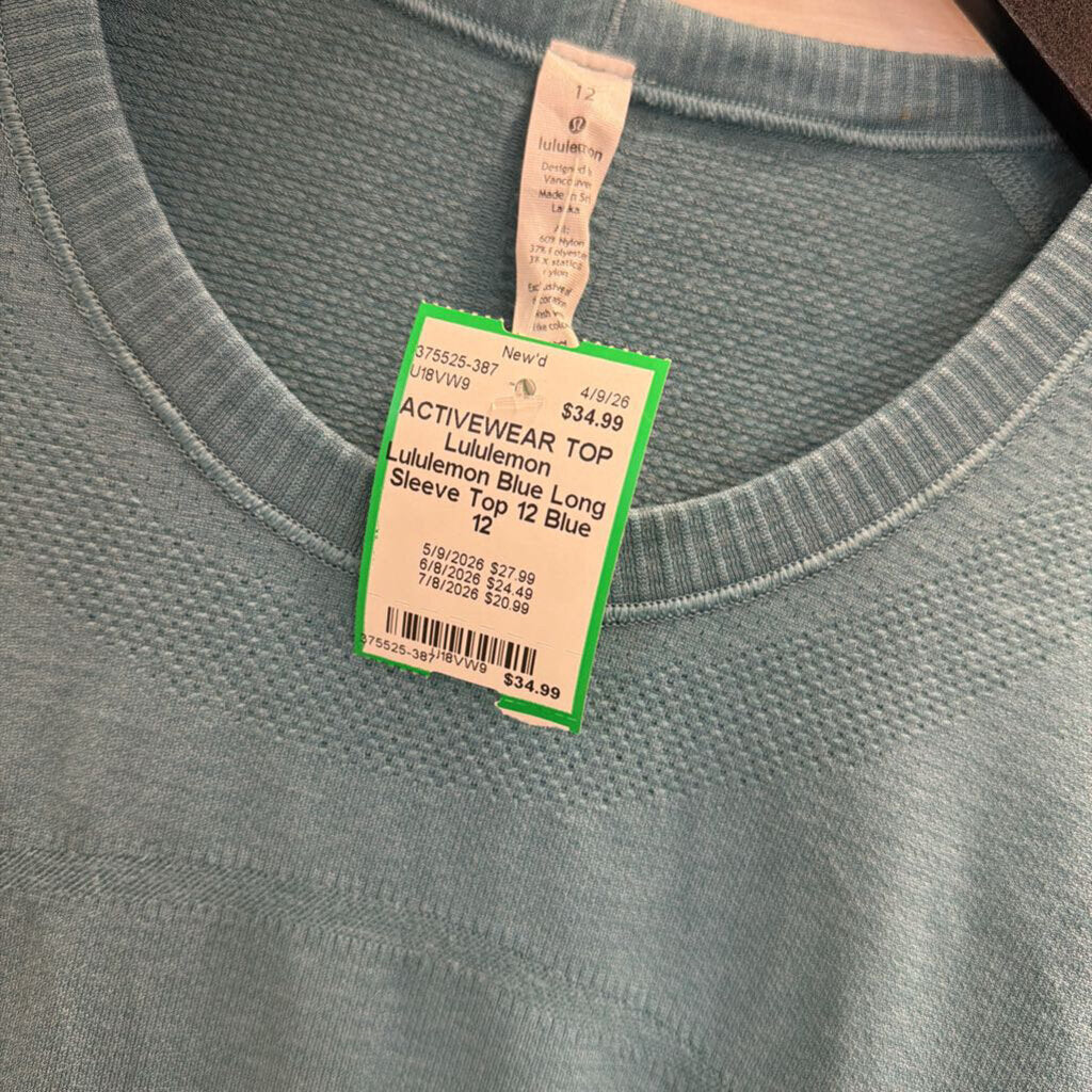 Lululemon Blue Long Sleeve Top 12
