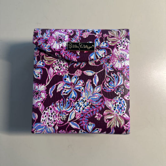 Lilly Pulitzer Purple Print Travel Jewelry Case