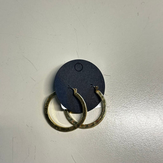 Gold Hammered Hoop Earrings