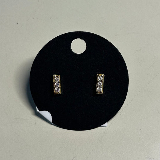 Gold/ Rhinestone Stud Earrings