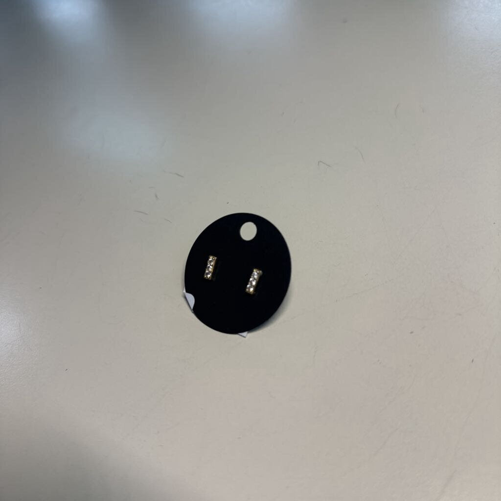 Gold/ Rhinestone Stud Earrings