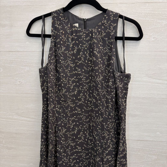 Jones New York Vintage 90's Sleeveless Grey Floral Maxi Dress 8
