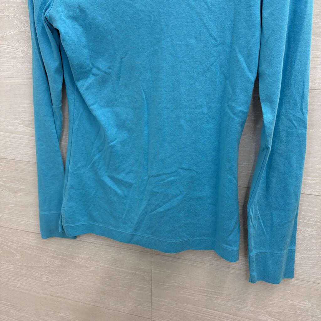Lilly Pulitzer Blue Collared Long Sleeve 100% Cotton Small