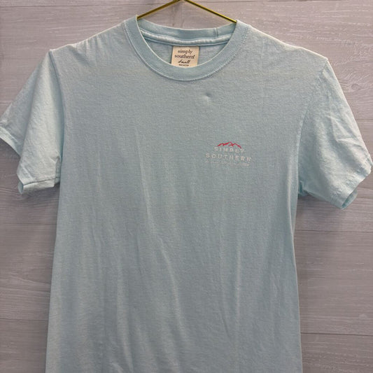 Simply Southern Blue Short Sleeve Graphic Tee Small