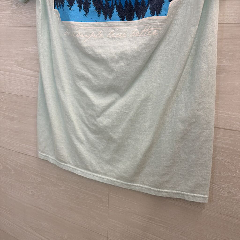 Simply Southern Blue Short Sleeve Graphic Tee Small