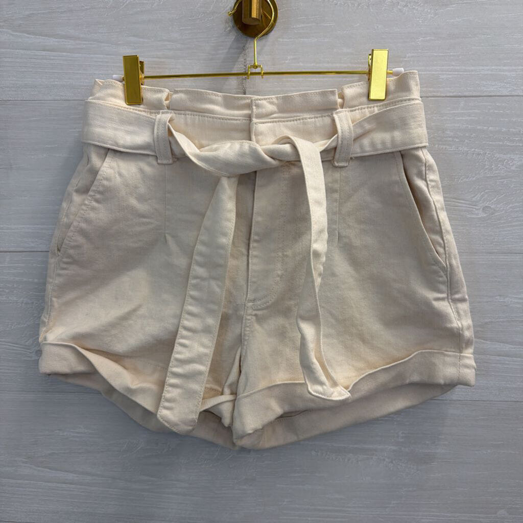 Express Cream Shortie Super High Rise Shorts 6