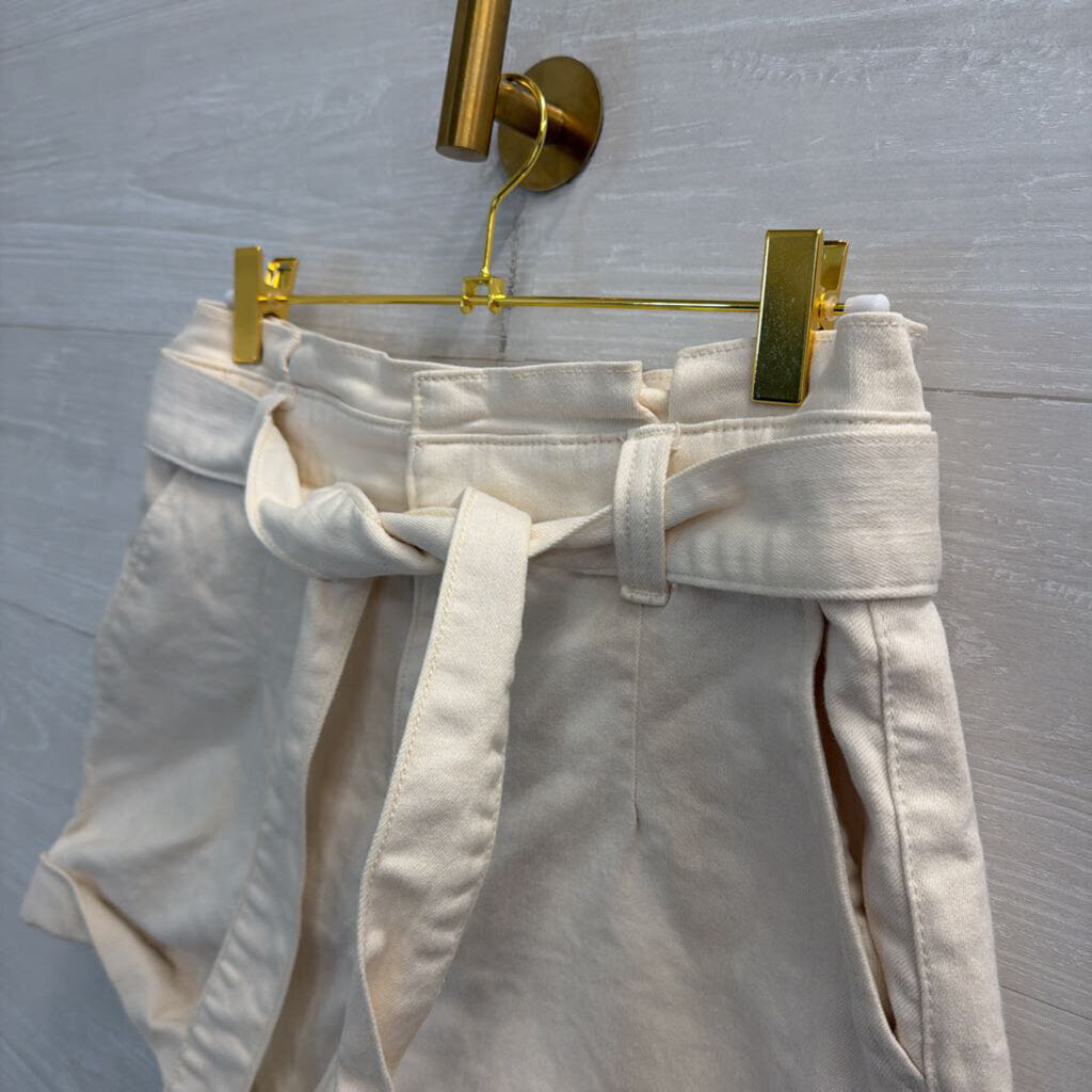 Express Cream Shortie Super High Rise Shorts 6