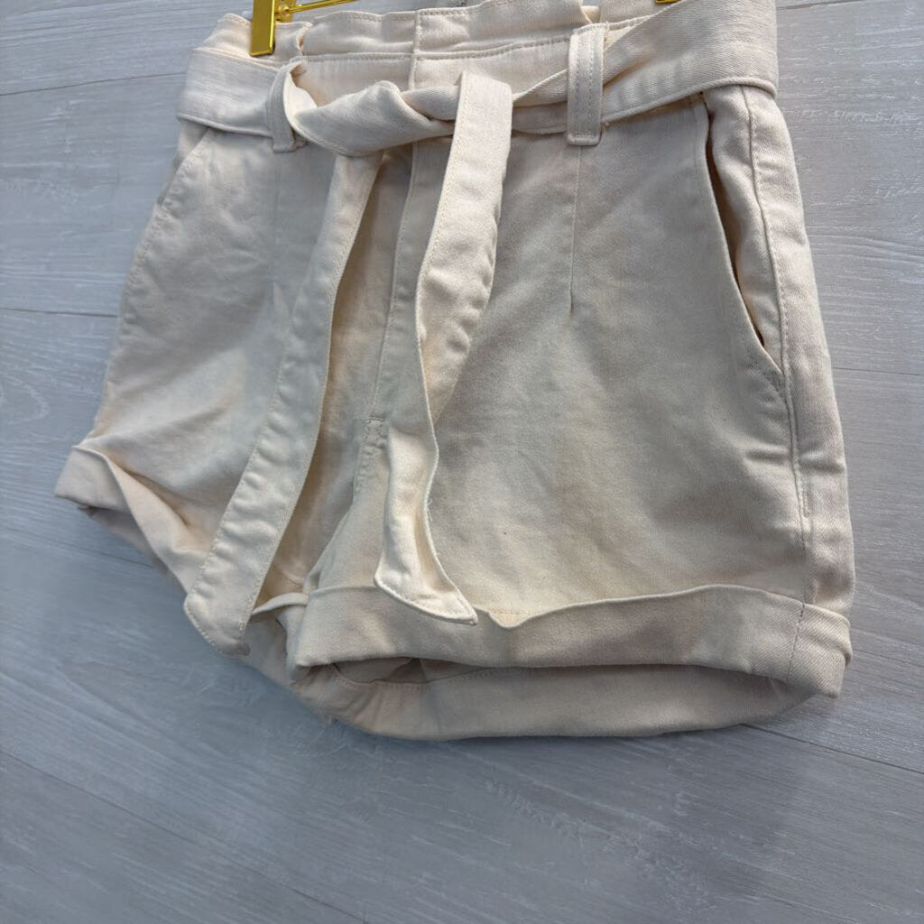 Express Cream Shortie Super High Rise Shorts 6