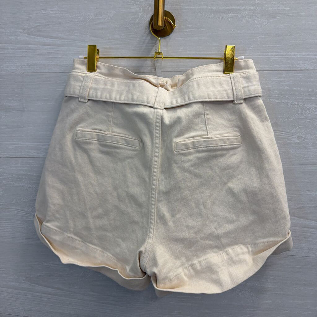 Express Cream Shortie Super High Rise Shorts 6