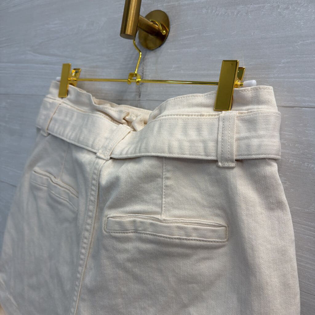 Express Cream Shortie Super High Rise Shorts 6