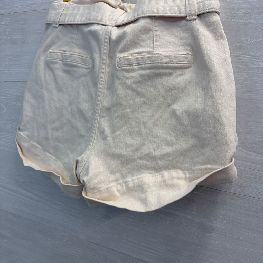 Express Cream Shortie Super High Rise Shorts 6