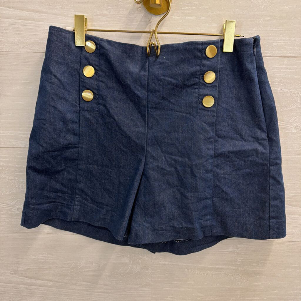 Loft Blue Sailor High Rise Shorts 4
