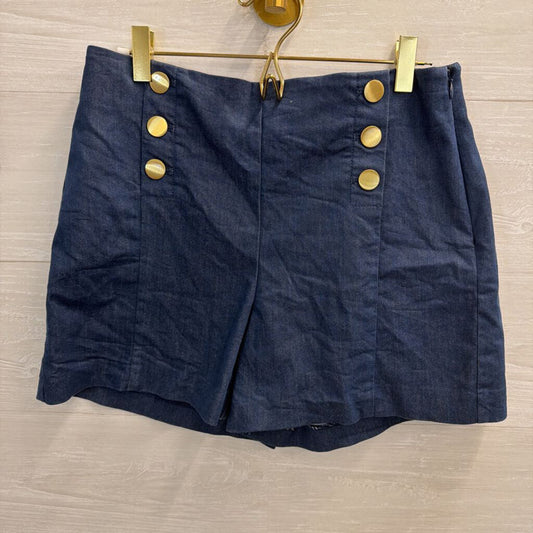 Loft Blue Sailor High Rise Shorts 4