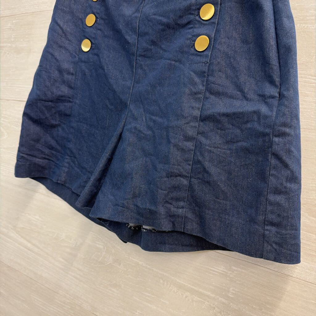 Loft Blue Sailor High Rise Shorts 4