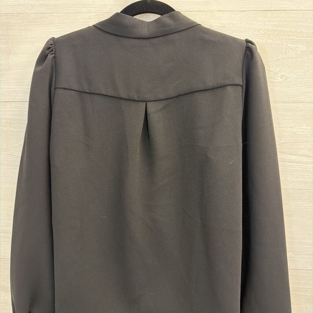 Sezane Black Deep V Long Sleeve Top 42