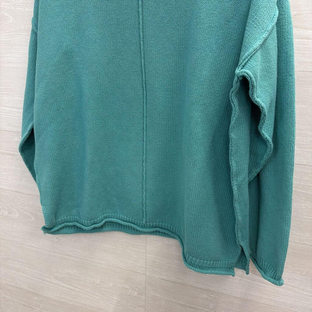We The Free Blue Knit Long Sleeve Sweater Top Medium