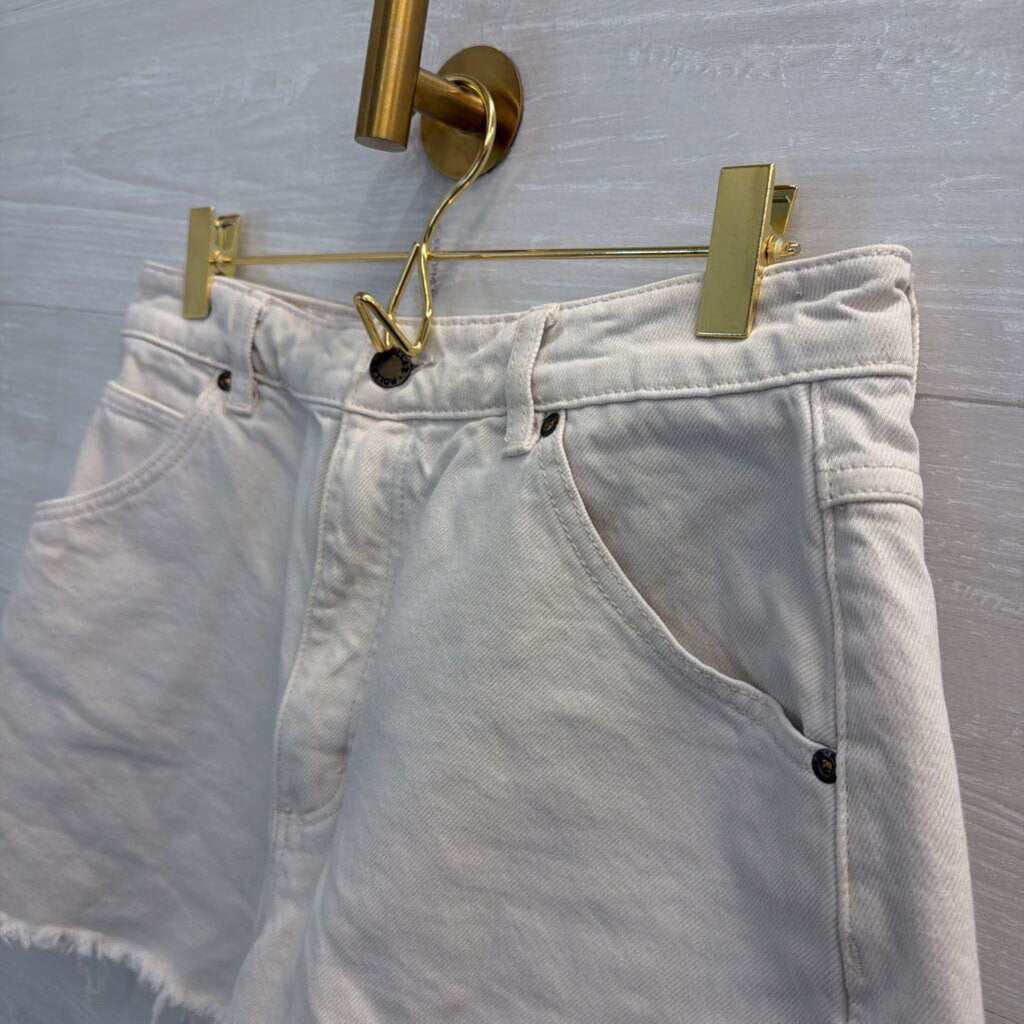 Rolla's Cream Denim Cut Off Shorts 29