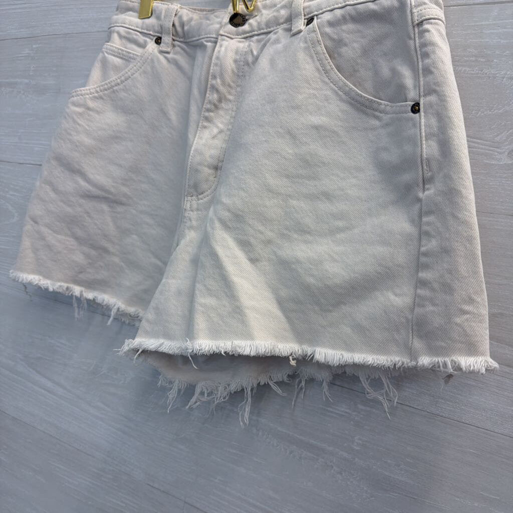 Rolla's Cream Denim Cut Off Shorts 29