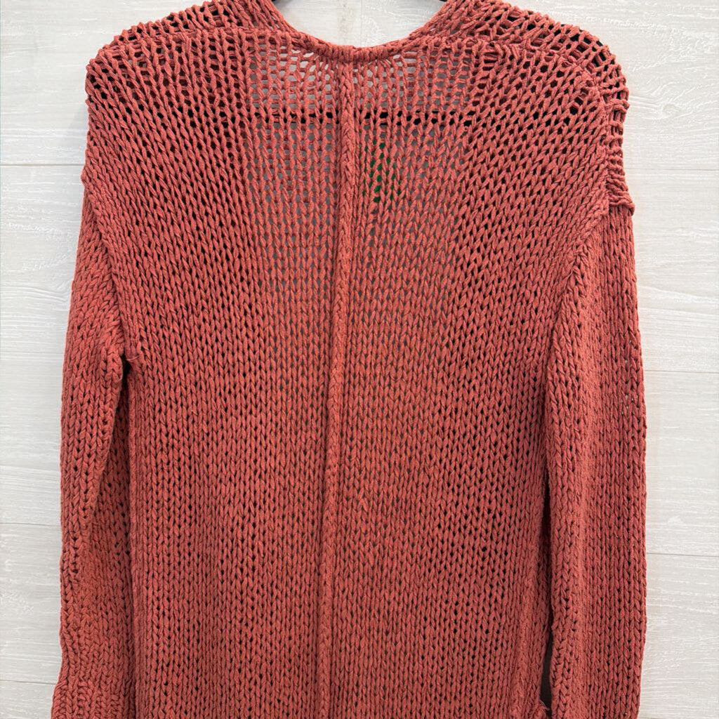 Free People Rose Knit Simply Sienna Open Front Cardigan Sweater Small
