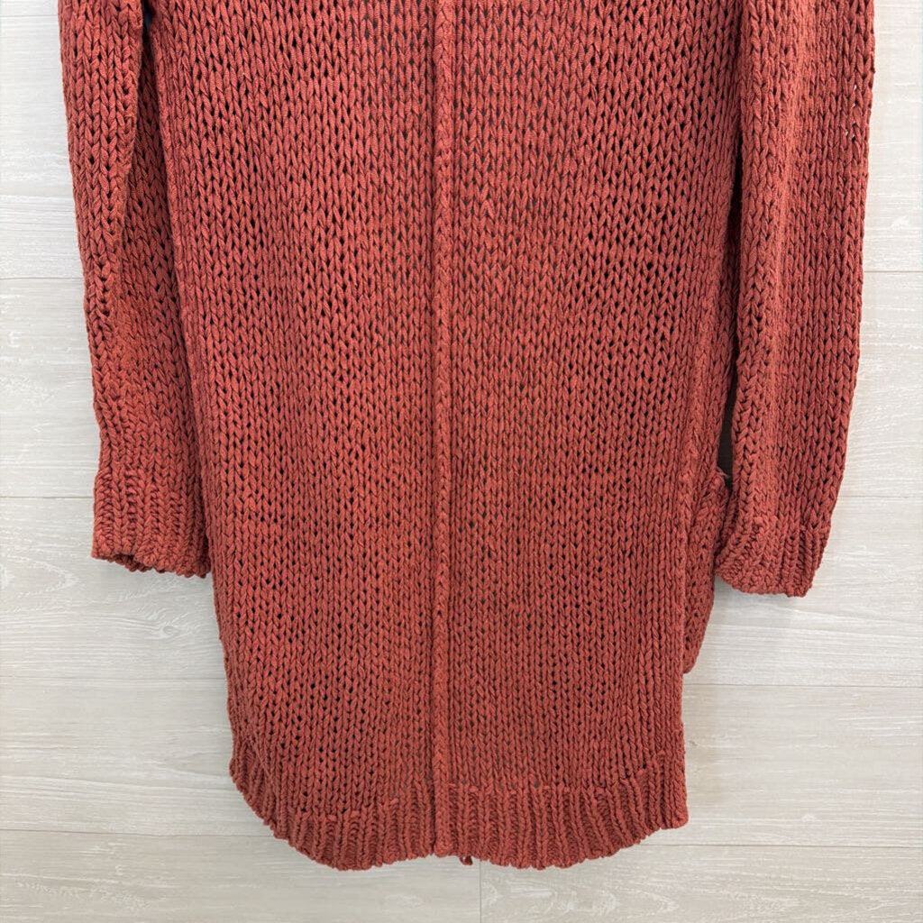 Free People Rose Knit Simply Sienna Open Front Cardigan Sweater Small