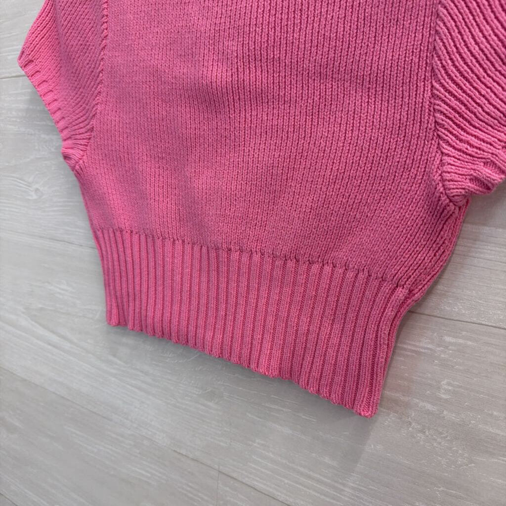 LA Hearts Pink Knit Cropped Short Sleeve Top Extra Small